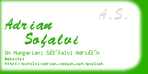 adrian sofalvi business card